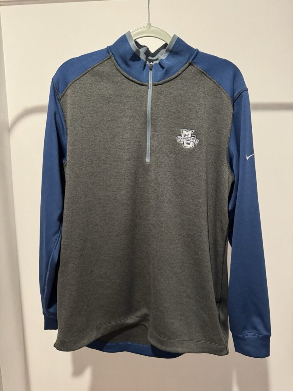 Nike Golf Marquette Quarter-Zip Jacket Men's Large Gray Dri-FIT Collegiate